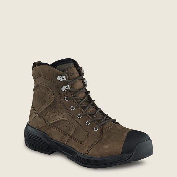 Red Wing Iş Botu Erkek - Exos Lite - 6-Inch Waterproof Soft Toe - Koyu Zeytin Yeşili - 98ULVESND